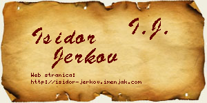 Isidor Jerkov vizit kartica